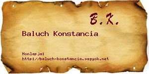 Baluch Konstancia névjegykártya